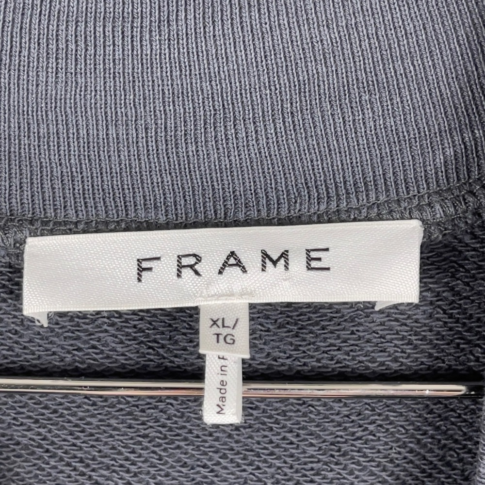 FRAME Easy Jumpsuit Faded Noir‎ Organic Pima Cotton French Terry XL - Picture 8 of 15